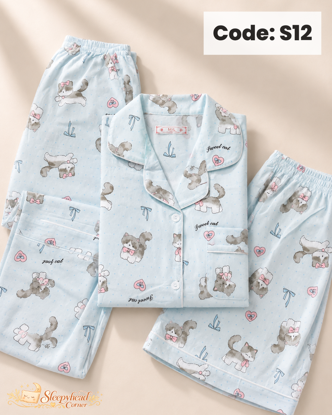 3 in 1 Cloud Cotton Sleepwear (S12)