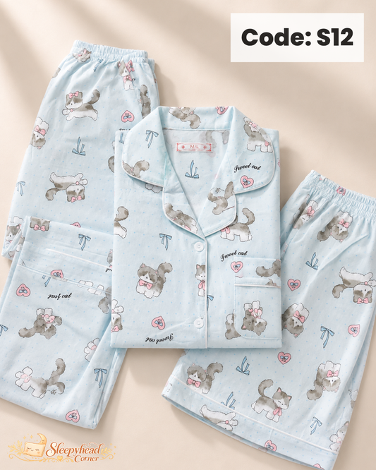 3 in 1 Cloud Cotton Sleepwear (S12)