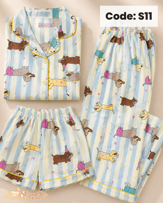 3 in 1 Cloud Cotton Sleepwear (S11)