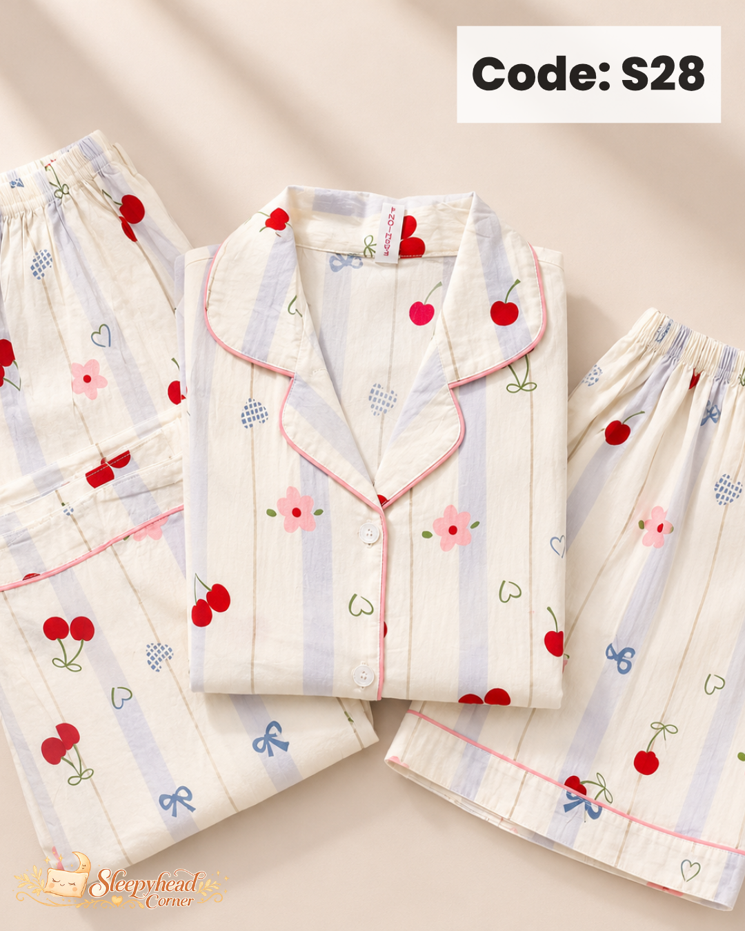 3 in 1 Cloud Cotton Sleepwear (S28)