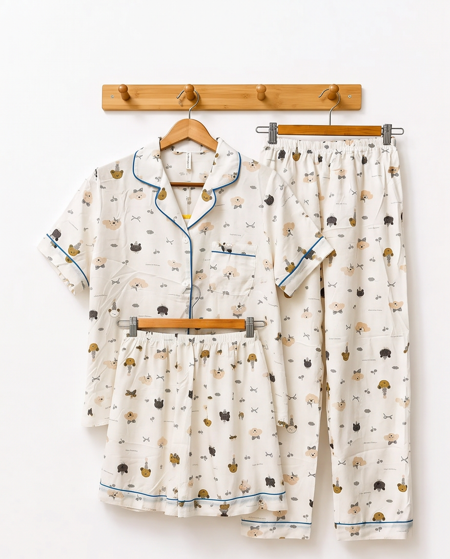 3-in-1 Cloud Cotton Sleepwear (S34)