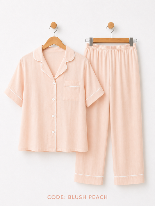 2-in-1 Pajama Set (Plain Colors)