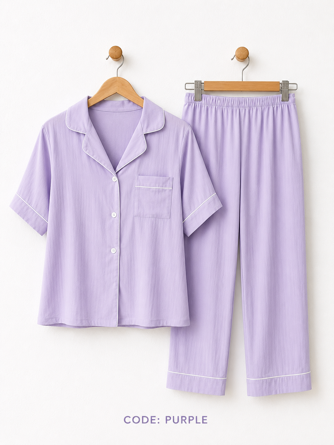 2-in-1 Pajama Set (Plain Colors)